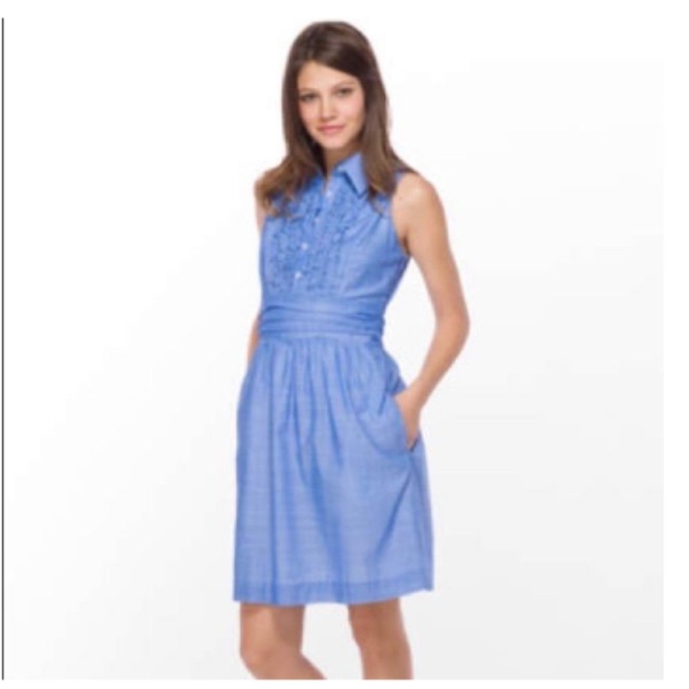 Lilly Pulitzer chambray indigo Essie shirt dress. Size 4